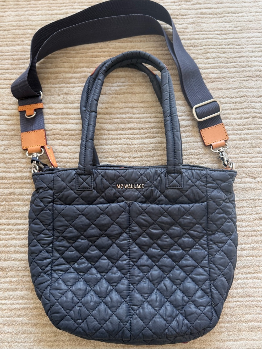MZ Wallace Navy Small Metro Quatro Tote